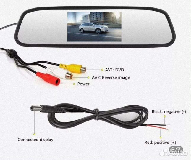 Зеркало заднего вида с монитором