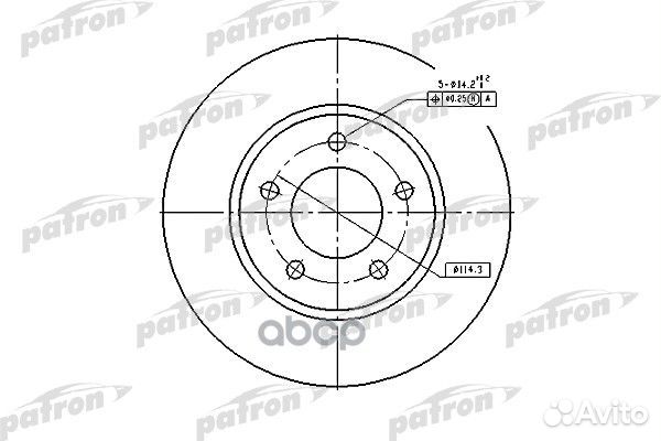 Диск тормозной PBD53002 patron
