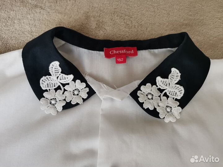 Блузка белая школьная 158