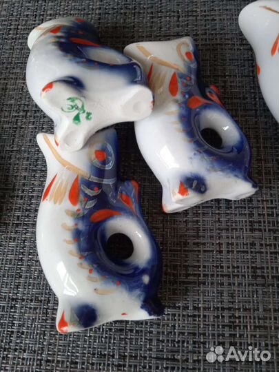 Штоф рыбки СССР +7 рюмок Винтаж