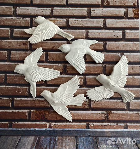 Птицы на стену, декор.Направление полета:налево