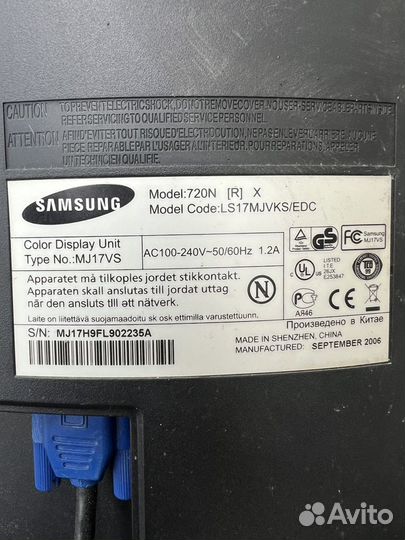 Монитор Samsung SyncMaster 720n