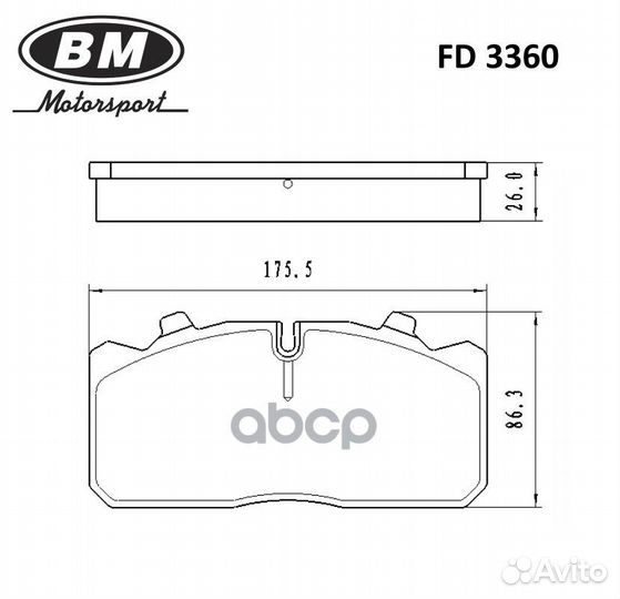 Колодки тормозные дисковые FD3360 BM-Motorsport