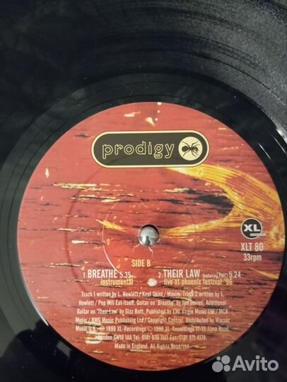 Prodigy - Breathe. Сингл. Виниловая пластинка