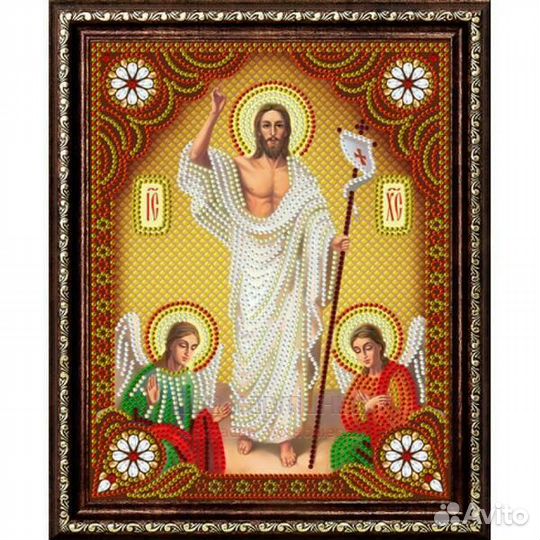 Алмазная мозаика 27x33 Икона Воскресение Христово
