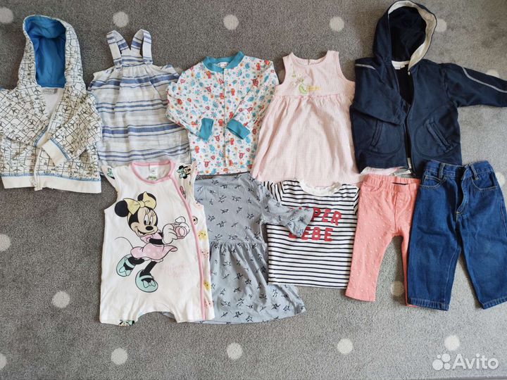 Вещи пакетом на девочку 1 -1,5 года (80-86)
