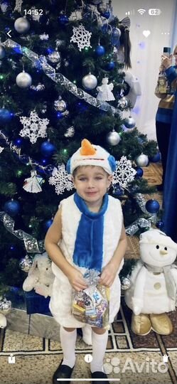 Новогодний костюм снеговика 110-116