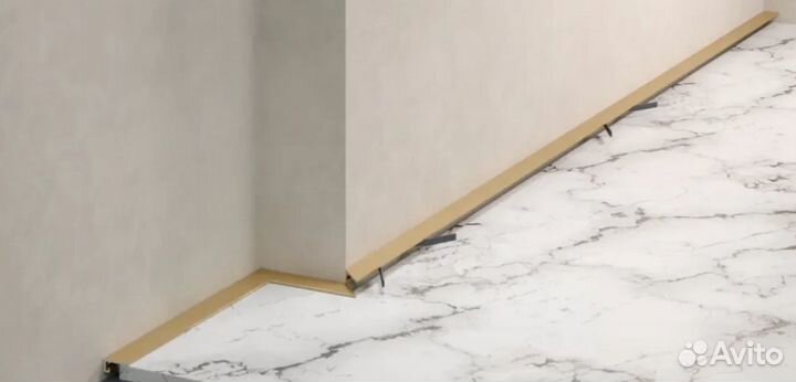 Микроплинтус L анодиров 2400 мм