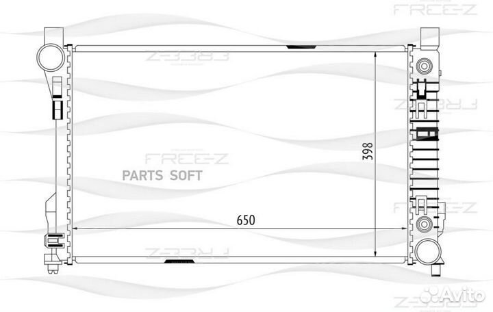 Радиатор охлаждения mercedes W203 00- 2035000303