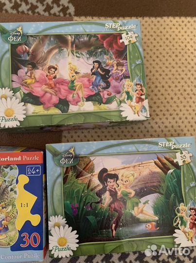 Пазлы от 1 года. Много. Э500, 60, 104, 30 деталей