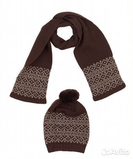 Комплект (Шапка, шарф) меринос 100 новый