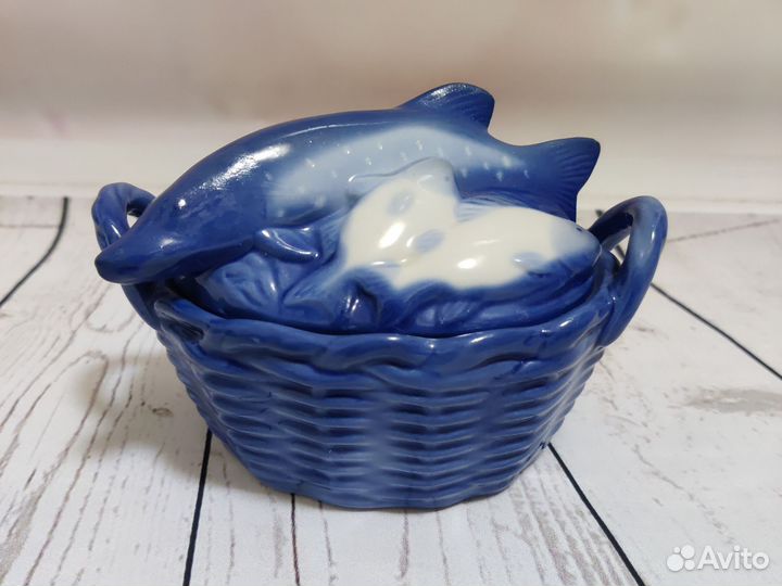 Икорница винтажная фарфор Пролетарий СССР