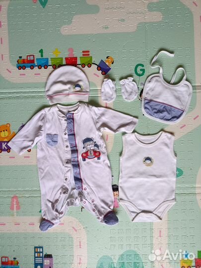 Слип боди костюм набор 56 62