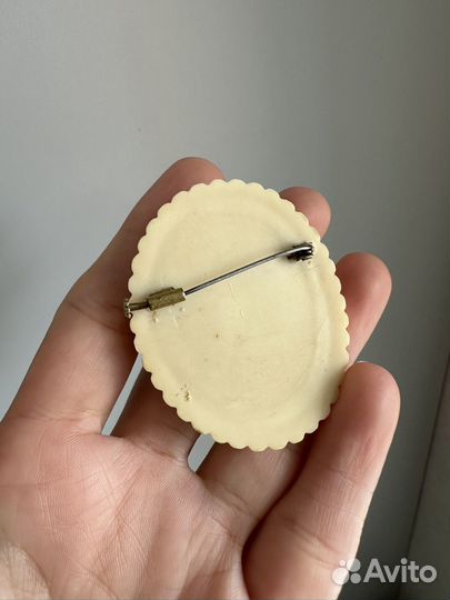 Брошь винтажная винтаж камея