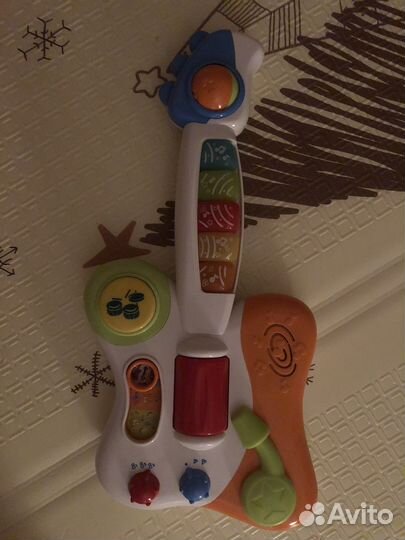 Детская игрушка гитара и юла для малышей