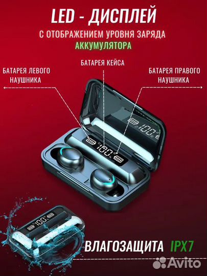 Беспроводные наушники F9-5, TWS Bluetooth 5.1