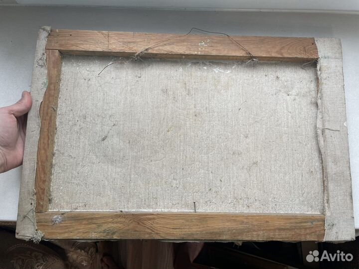 Старинная картина маслом