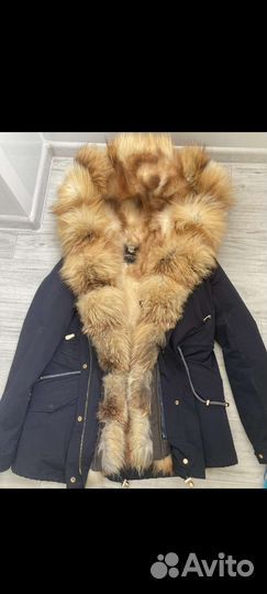 Парка с натуральным мехом женская