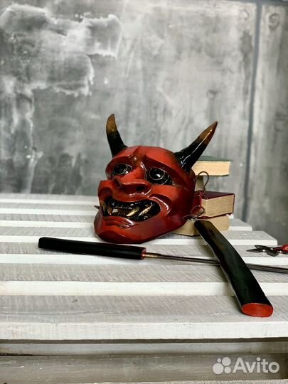 Маска демона японская ручная работа