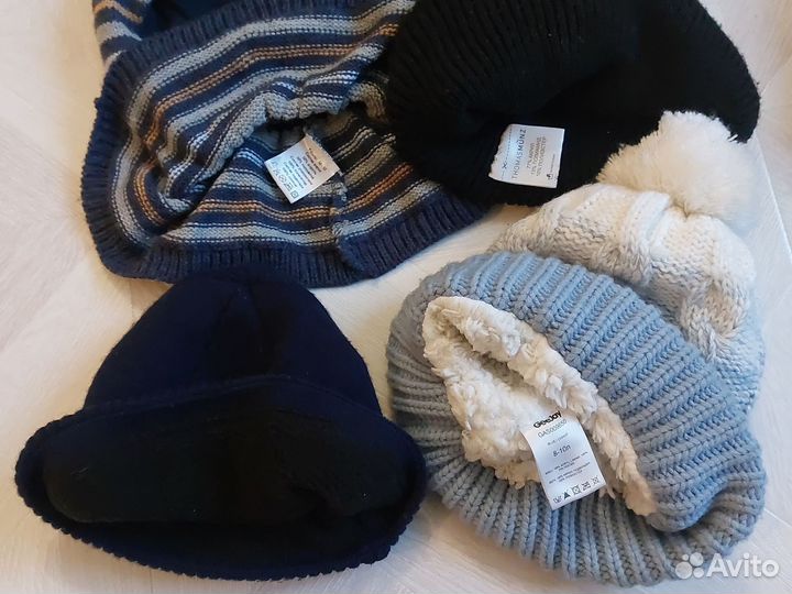 Шапки шлем зима и осень-весна на 6-9л