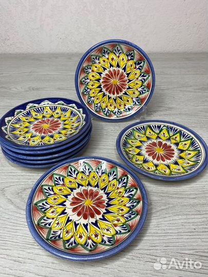 Лт1615С (15см.) тарелка порционная с синей каймой