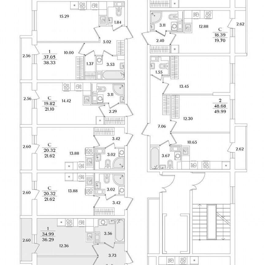 1-к. квартира, 36,3 м², 3/9 эт.