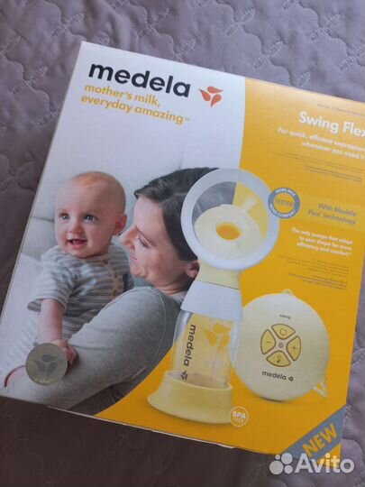 Молокоотсос medela swing flex электрический