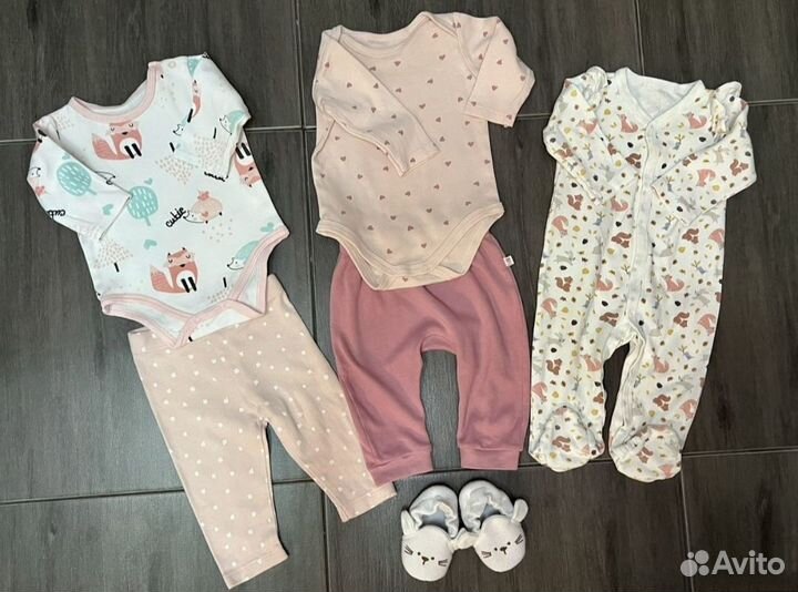 Вещи пакетом на девочку 62-68