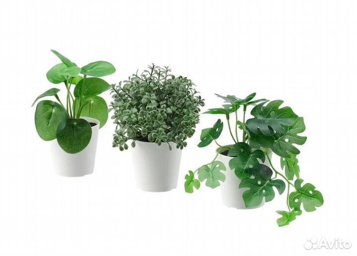 IKEA Fejka искусственное растение в горшке, 3шт