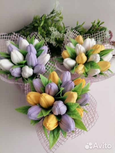 Букет из мыльных тюльпанов