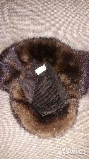 Норковая шапка мужская, 58