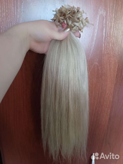 Волосы для наращивания 50 см блонд