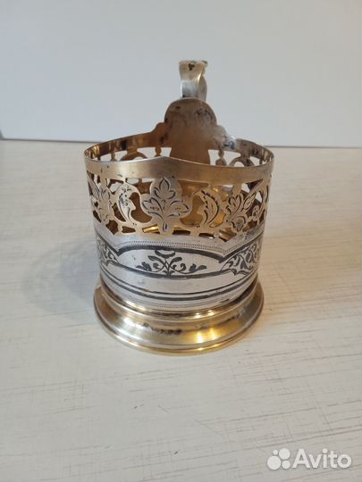 Серебряный подстаканник 875 проба СССР