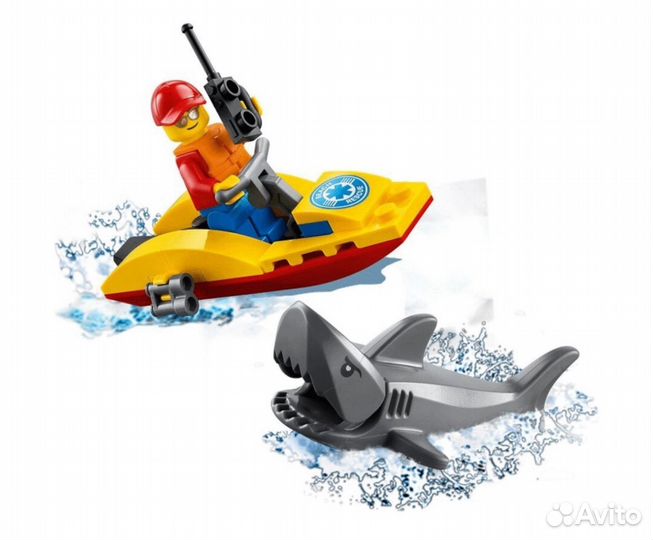 Lego city пляж спасатель вездеход оригинал