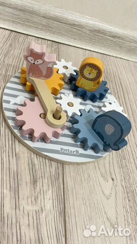 Деревянные шестеренки с животными