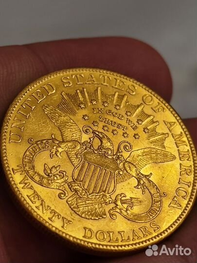 США, Двойной орел, 1907, золото 33.4 грамма