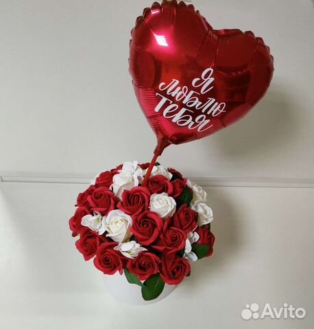 Мыльные розы в коробке