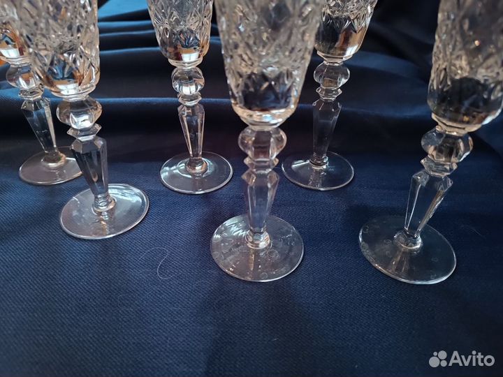 Бокалы хрусталь, высокие, 