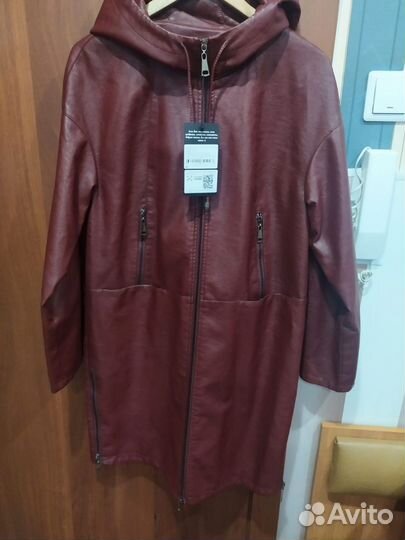 Кожаная куртка новая размер 48/50
