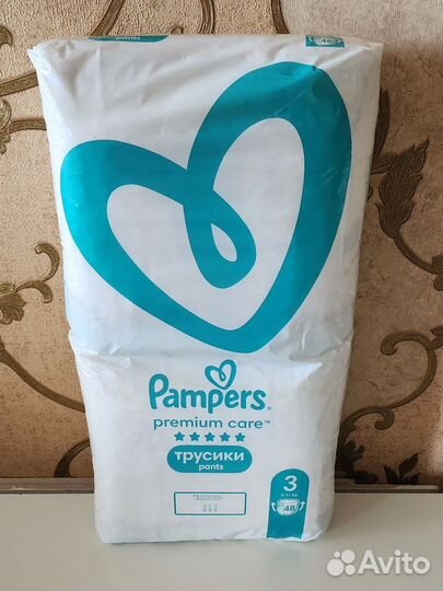 Подгузники-трусики Pampers premium care 3