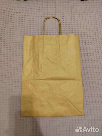 Крафт пакеты с кручеными ручками