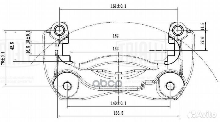 Скоба суппорта для а/м Toyota RAV 4 (06) /Auris