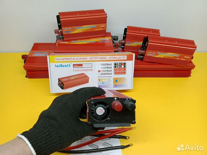 Инвертор 12-220в 1500 ватт LaiRun