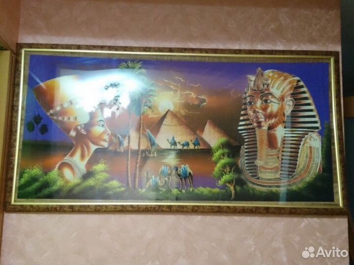 Картина. Нефертити и Тутанхамон. Египет. 2011 г