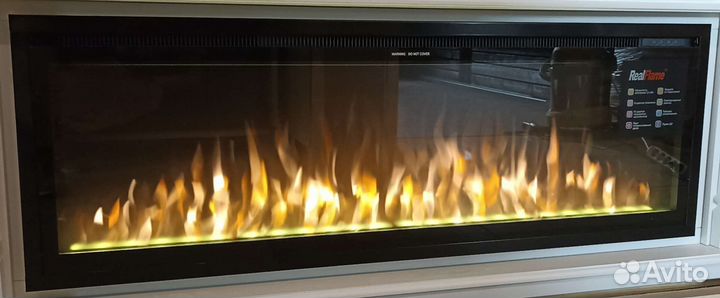 Камин линейный электрический красивый