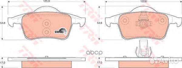 Колодки тормозные дисковые зад GDB1389 TRW