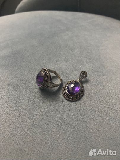 Кольцо и кулон серебро