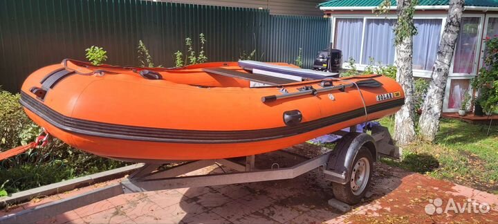 Лодка резиновая Solar380 мотор Tohatsu 18л/с