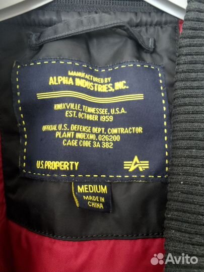 Бомбер alpha industries ma-1