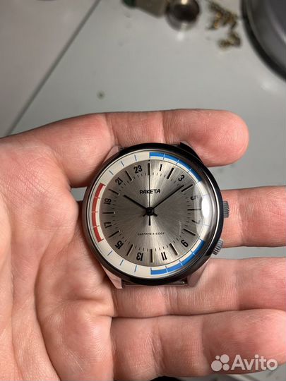 Комплект:часы Ракета-вахтенные 24 часа СССР NOS
